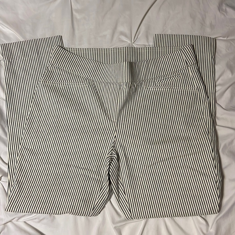 Anne Klein Women’s Stripped Mid-Rise Pants